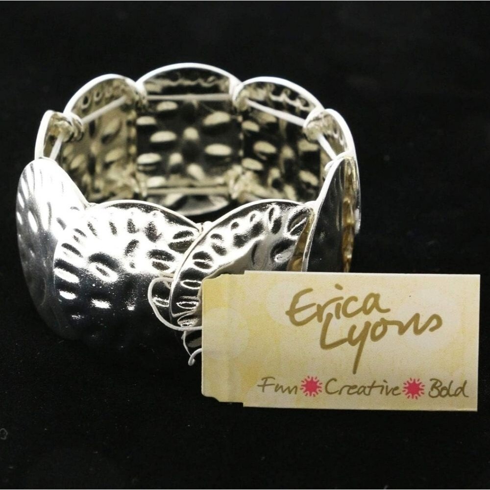 Erica Lyons Designer Stretch-Bracelet Silver-Tone